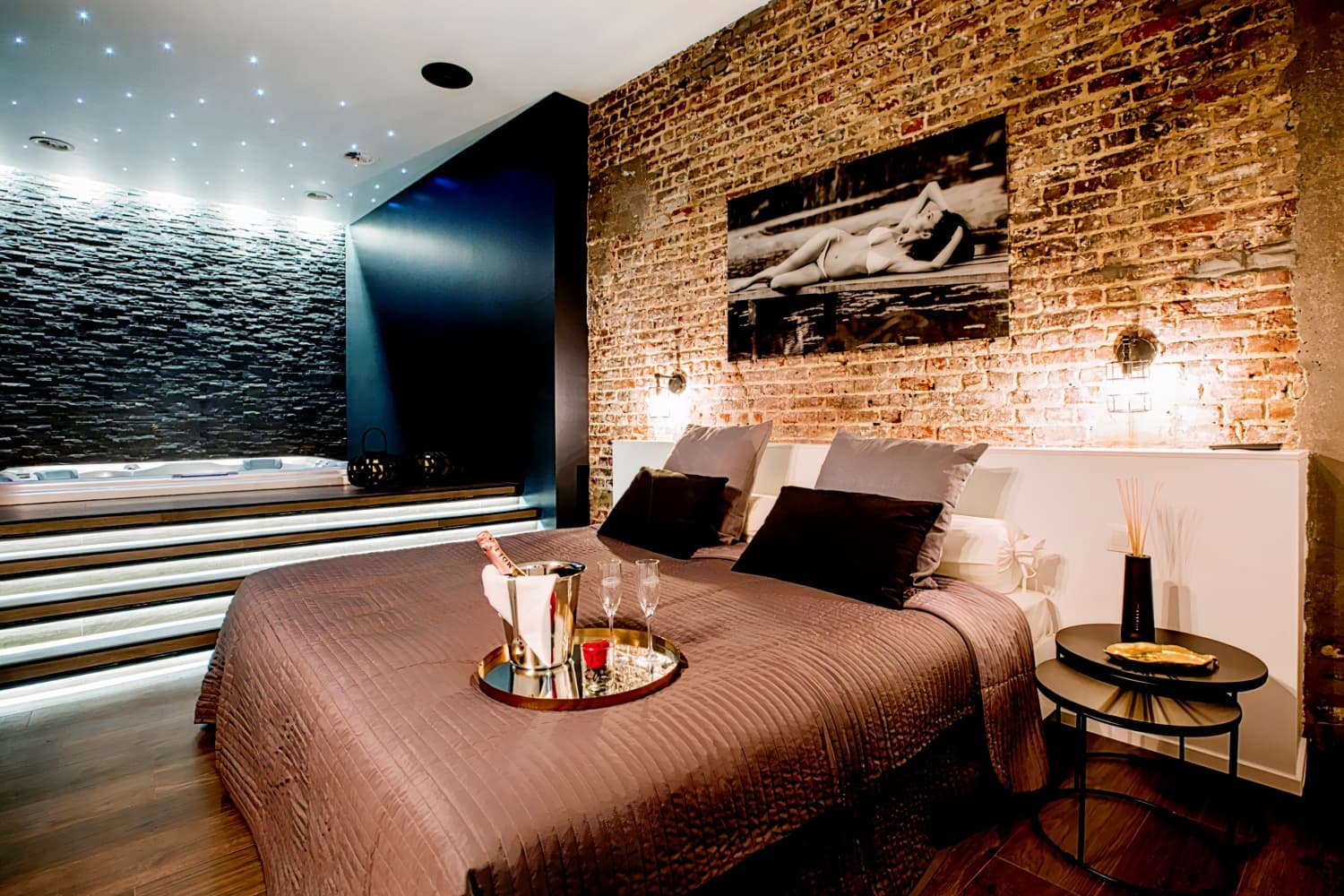 Chambre Jacuzzi & Sauna Privatif Hôtel Esperance